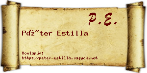 Péter Estilla névjegykártya