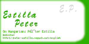 estilla peter business card